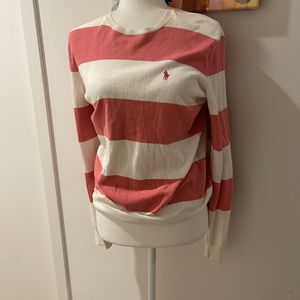 Ralph Lauren Sport Striped Pink Light Sweater L